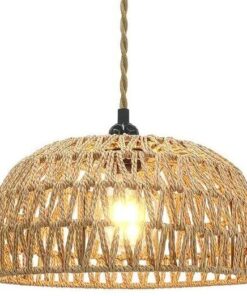 Lampe Suspendue Rotin (2)