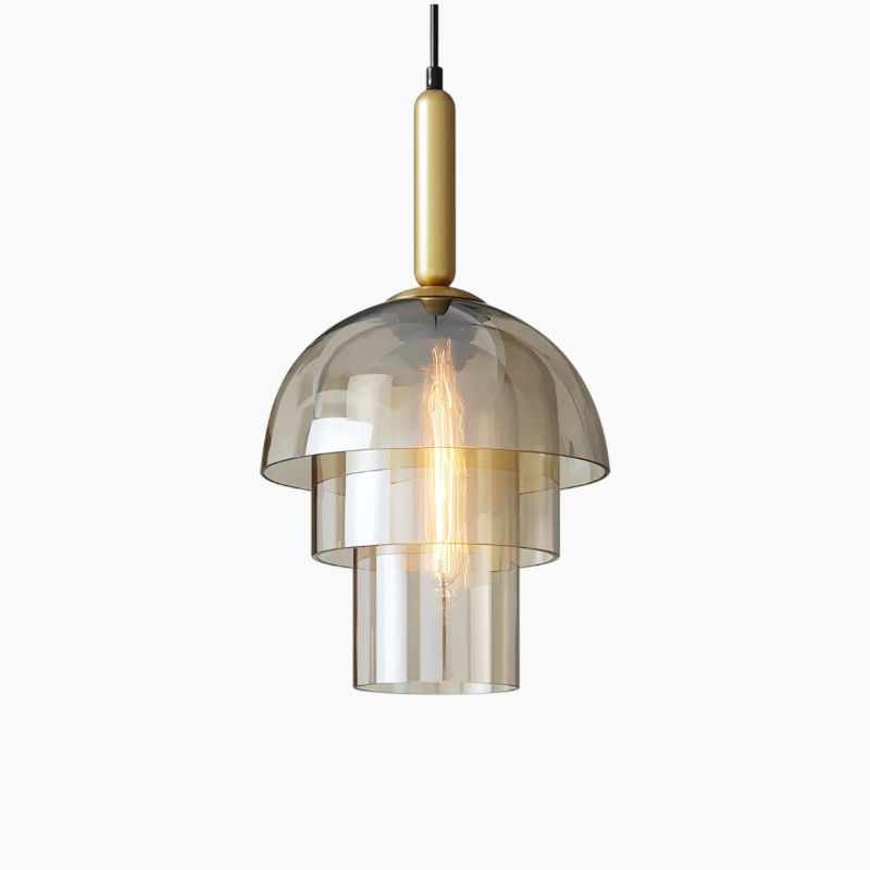 Plafonnier suspendu LED en verre au design vintage