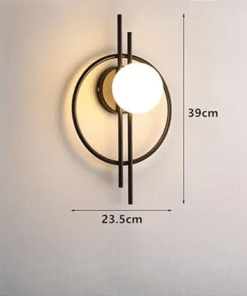 Applique murale LED design avec armature noire en aluminium