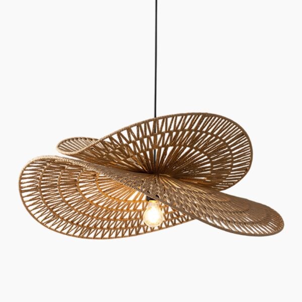 Lustre chanvre tressé style japonais - 60 cm