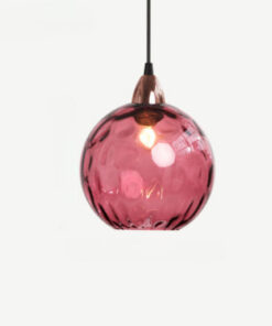 Suspension moderne nordique en verre coloré design sphérique