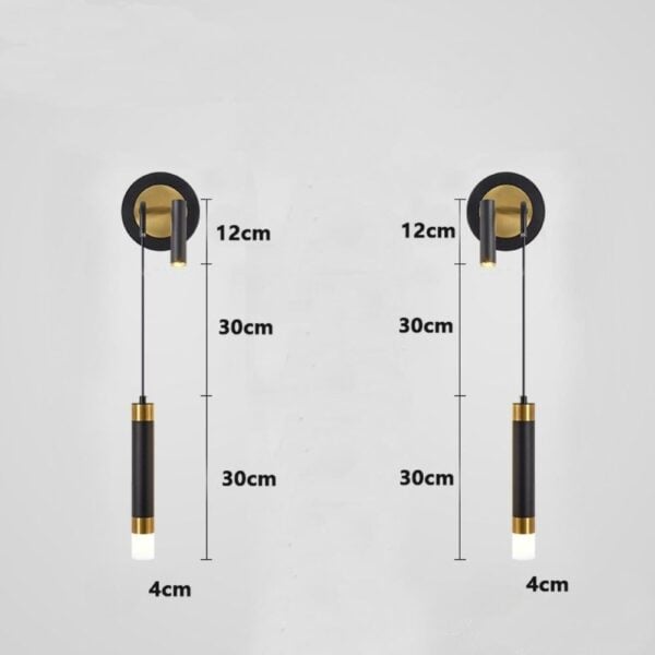 Applique murale dorée design et orientable pour chambre ou salon