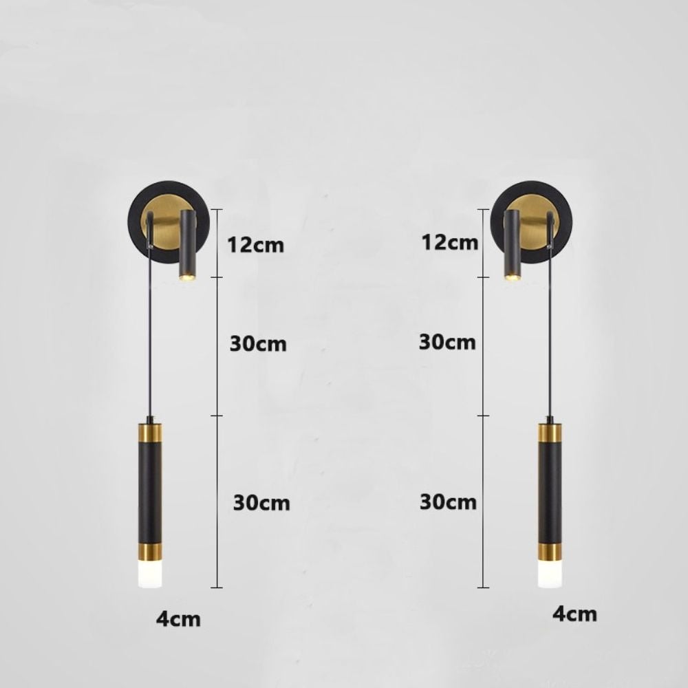 Applique murale dorée design et orientable pour chambre ou salon
