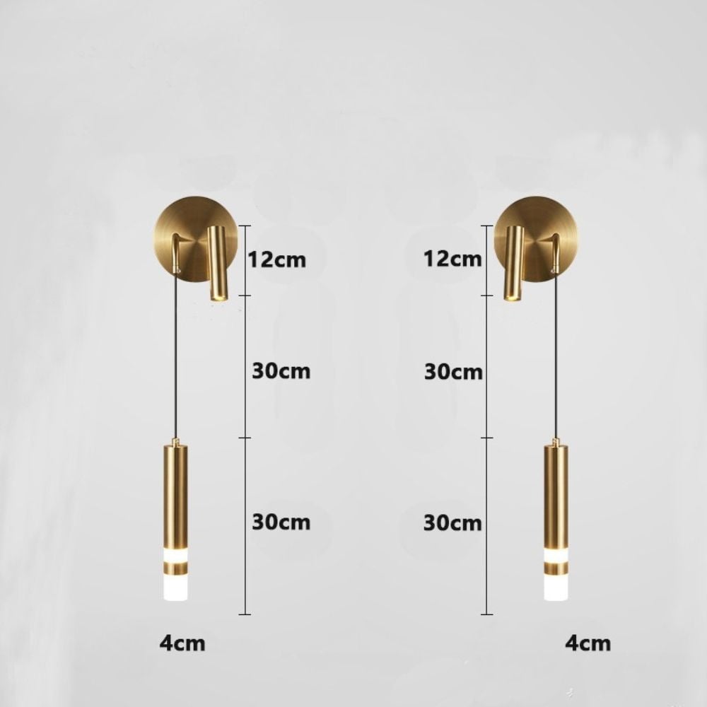 Applique murale dorée design et orientable pour chambre ou salon
