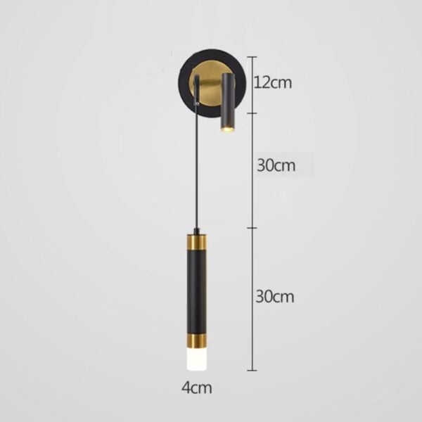 Applique murale dorée design et orientable pour chambre ou salon