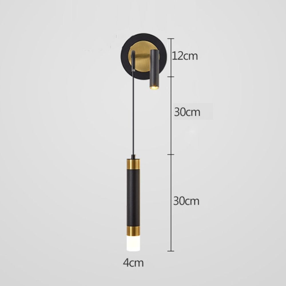 Applique murale dorée design et orientable pour chambre ou salon