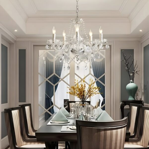 Lustre cristal chandelier branches style classique