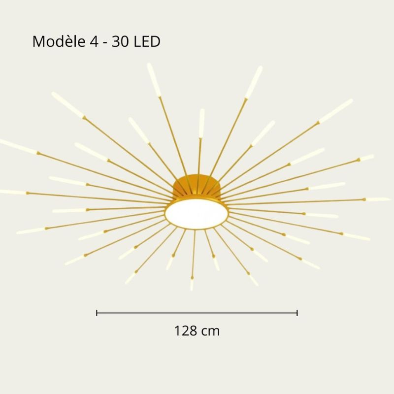 Plafonnier LED cristal fleur design moderne