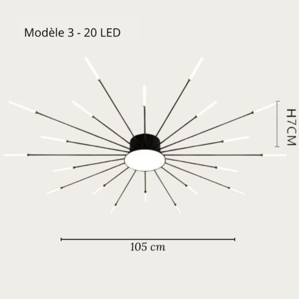Plafonnier LED cristal fleur design moderne