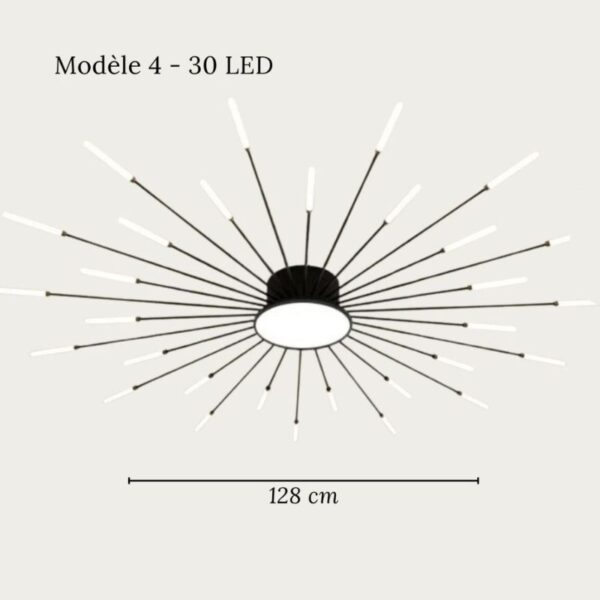 Plafonnier LED cristal fleur design moderne