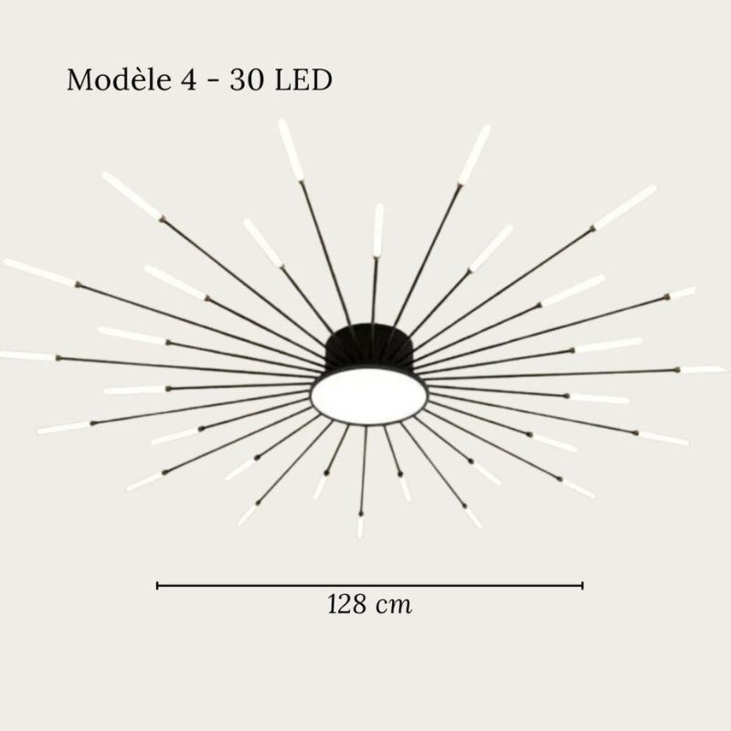 Plafonnier LED cristal fleur design moderne