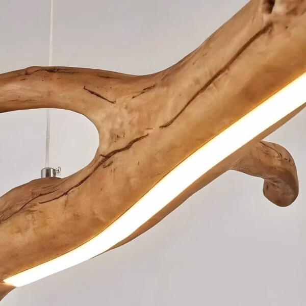 Suspension LED acrylique ondulé design organique