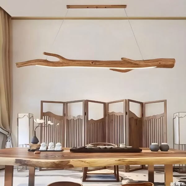 Suspension LED acrylique ondulé design organique