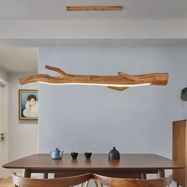 Suspension LED acrylique ondulé design organique