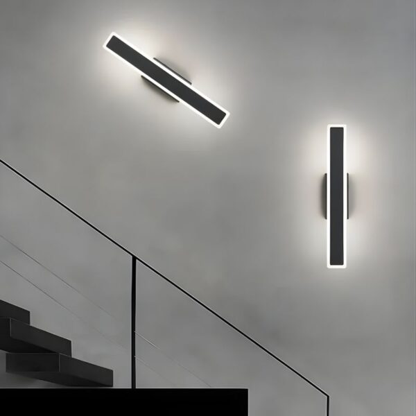 Applique murale doré noir minimaliste en fer forgé