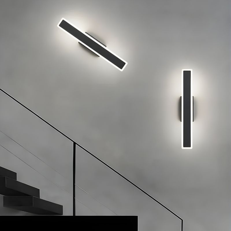 Applique murale doré noir minimaliste en fer forgé