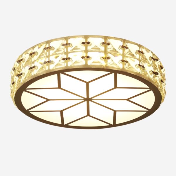 Plafonnier doré design étoilé LED acrylique