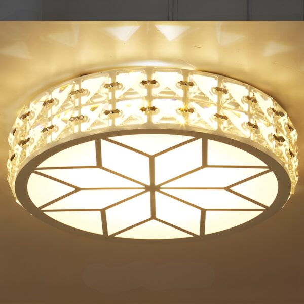 Plafonnier doré design étoilé LED acrylique