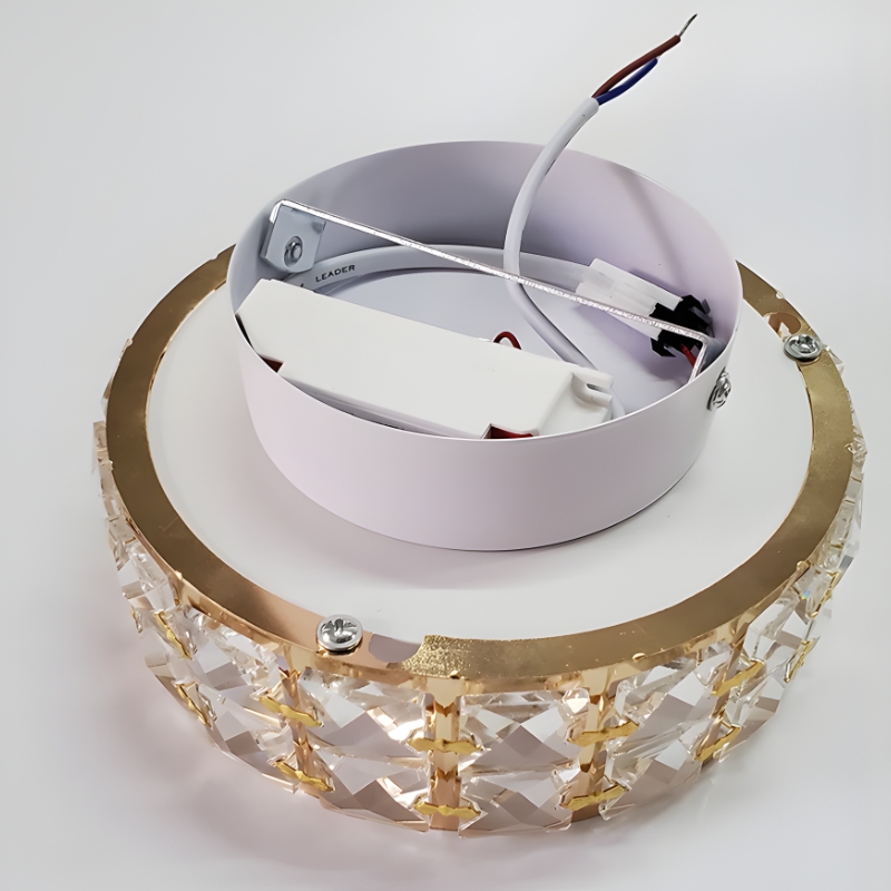 Plafonnier doré design étoilé LED acrylique