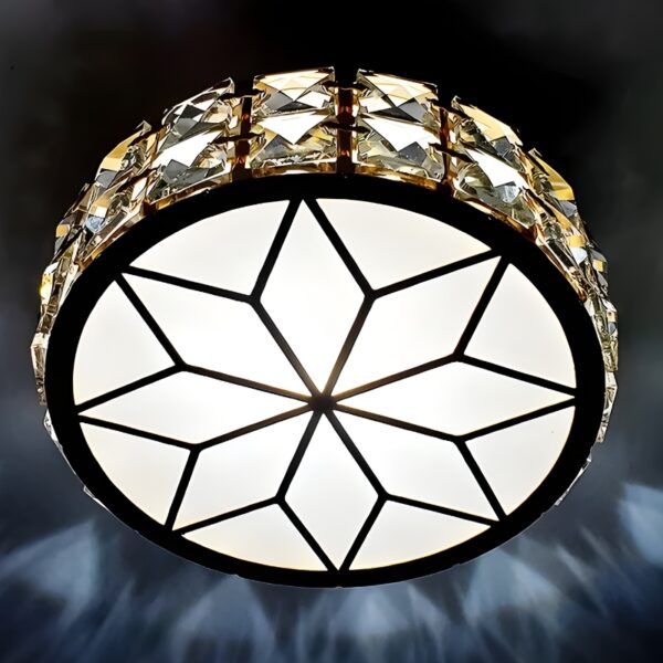 Plafonnier doré design étoilé LED acrylique