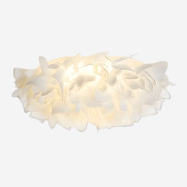 Plafonnier floral blanc style moderne