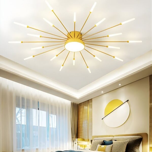 Plafonnier LED cristal fleur design moderne