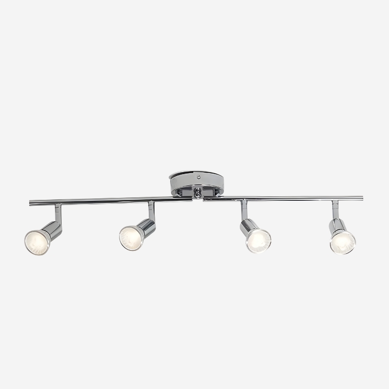Plafonnier rail spot LED noir chrome orientable