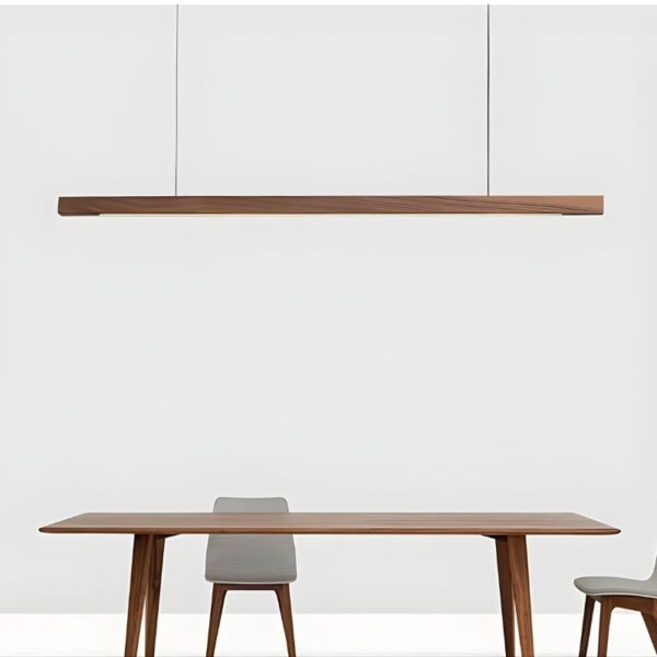 Suspension LED en bois style moderne