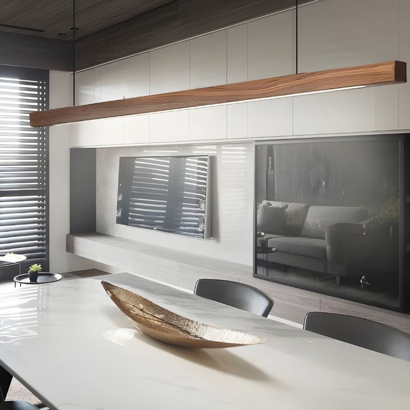 Suspension LED en bois style moderne – Image 6