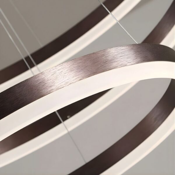 Suspension moderne spirale métal LED blanc