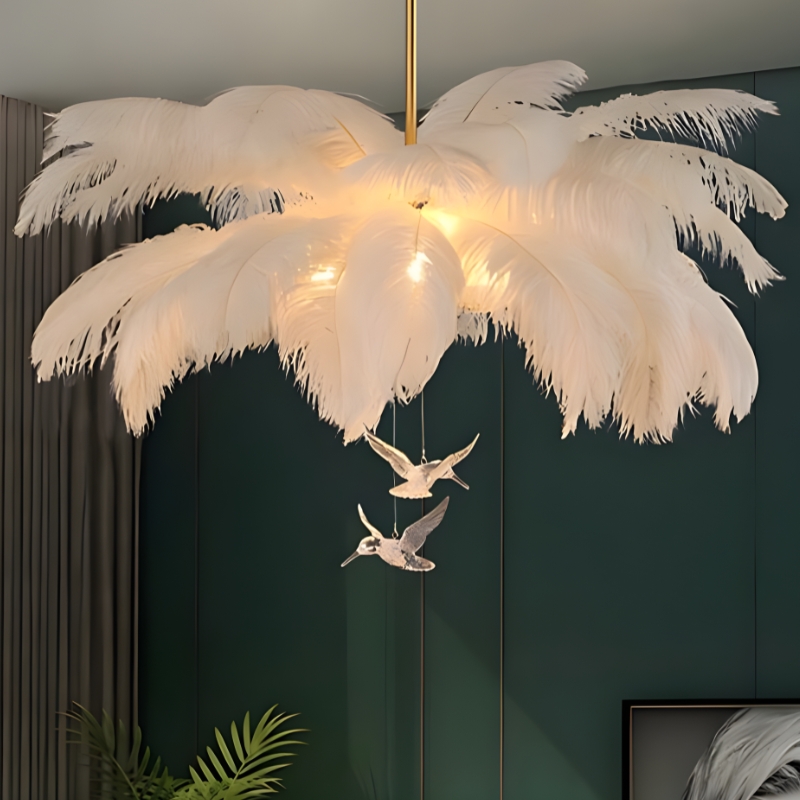 Suspension plumes LED moderne lumière décorative – Image 2