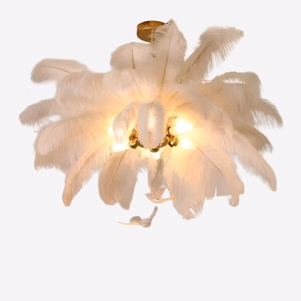 Suspension plumes LED moderne lumière décorative